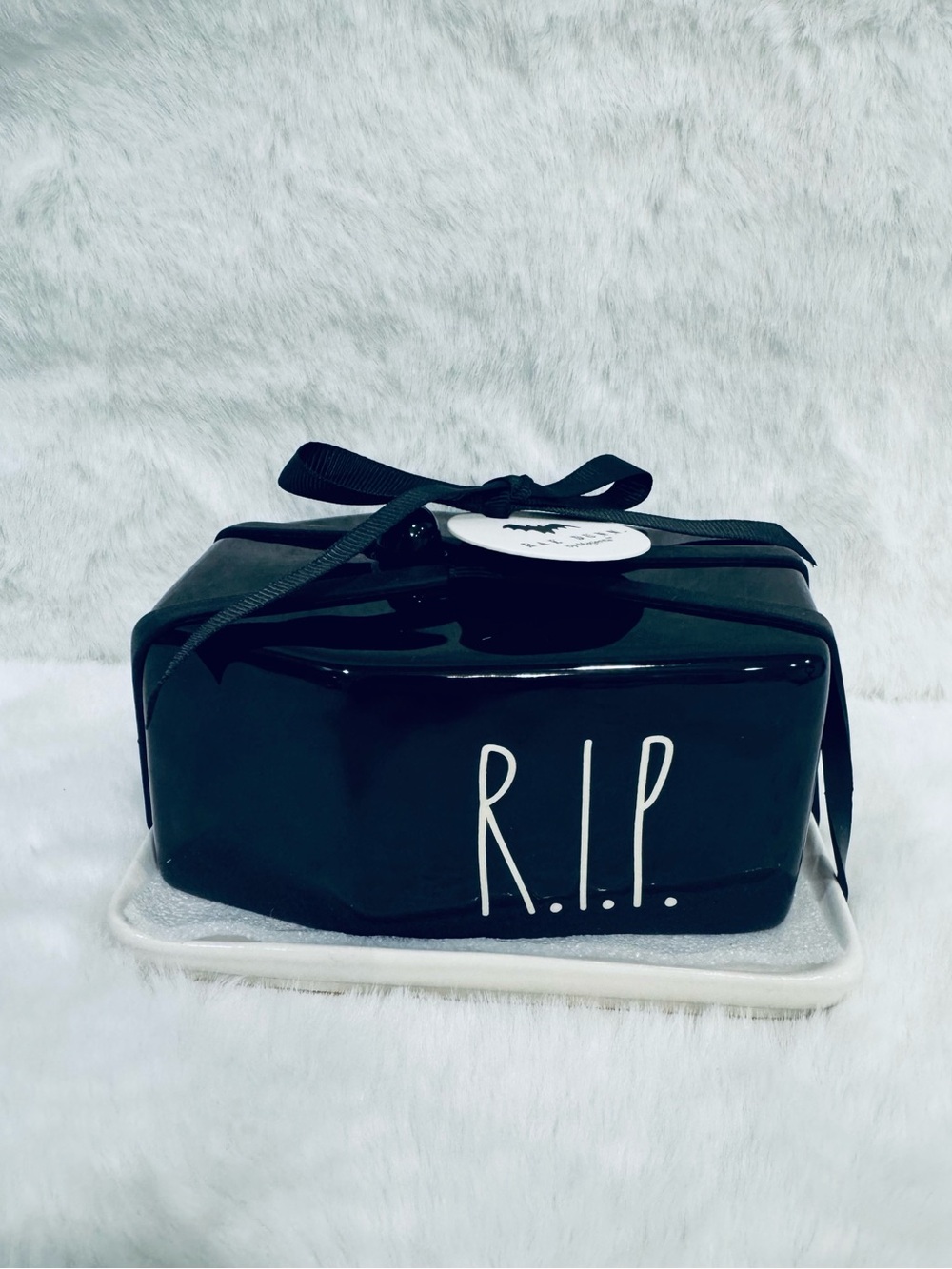 💀 Rae Dunn coffin butter dish R.I.P. Halloween table favourite NWT